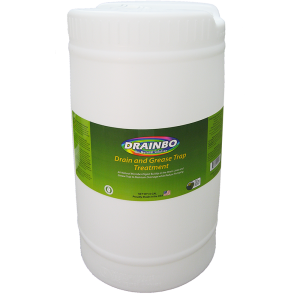 An image of Drainbo's All Natural Drain Cleaner and Grease Trap Treatment in 15 gallons