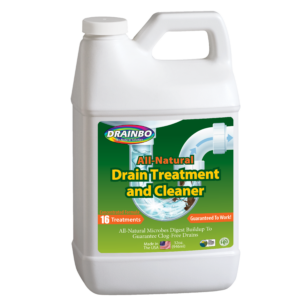 An image of Drainbo's wider 32oz all-natural drain cleaner