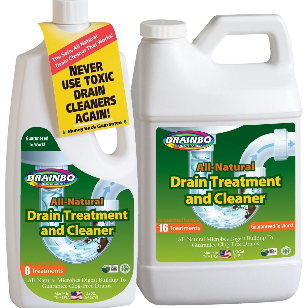 two jugs of drain cleaner
